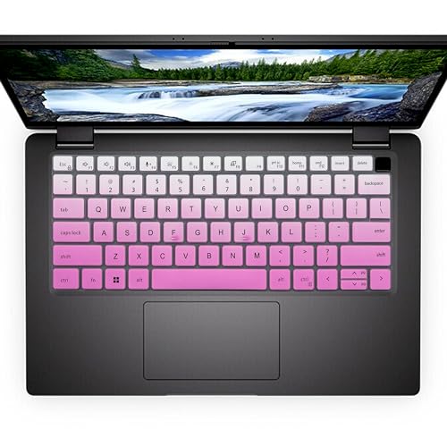 Keyboard Cover Skin for Dell Latitude 5420 5430 5431 7410 7420 7430 7440 7450 9420 9430 14", Dell Latitude 7520 9510 9520 15.6" Laptop Keyboard Protector-OmbrePurlple - color: OmbrePurlple