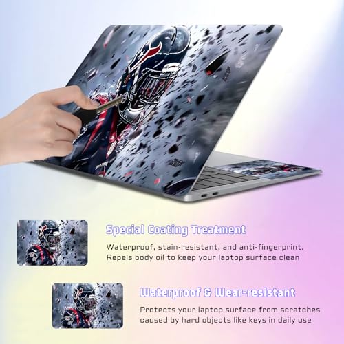 Universal Laptop Skin Sticker Decal, Compatible with MacBook HP Dell Lenovo 12"-15.6", Reusable Vinyl Notebook Cover 3PCS Set, High-Recognition Film-Tom Brady Footabll - color: Tom Brady Footabll