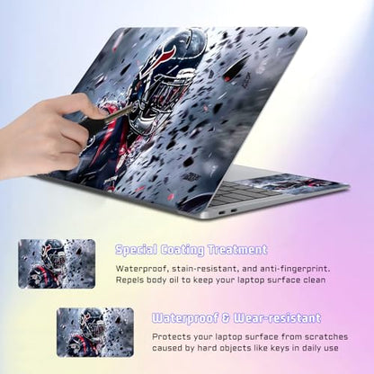 Universal Laptop Skin Sticker Decal, Compatible with MacBook HP Dell Lenovo 12"-15.6", Reusable Vinyl Notebook Cover 3PCS Set, High-Recognition Film-Tom Brady Footabll - color: Tom Brady Footabll
