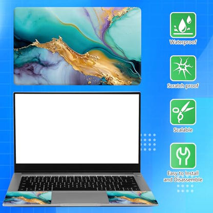Universal Laptop Skin Sticker Decal for 11.6”12" 13" 13.3" 14" 15" 15.4" 15.6" Reusable Waterproof Scratch-Scratch Resistant Protective Vinyl Laptop Notebook Skin Stickers - Green Marble - color: Green Marble