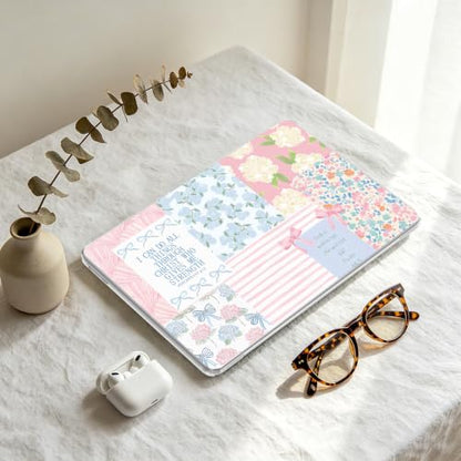 AKIT for MacBook Neo 13 Inch Case 2026 Model A3404, Anti-Scratch Protective Hard Shell Compatible with New MacBook Neo 13" + 2 Keyboard Covers + Screen Protector, Aesthetic Pastel Flowers
