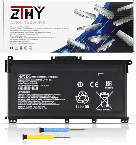 HW03XL L97300-005 Battery Replacement for HP Pavilion 15-EG000 15-EH000 | 17-CN000 17-CP000 17z-cp100 17t-cn200 17z-cp100 17z-cp200 15z-eh100 15z-eh200 15t-eg100 15t-eg200 15-eg0xxx eg0073cl eg0070wm - size: 9.45*6.3*0.28 inch HW03XL