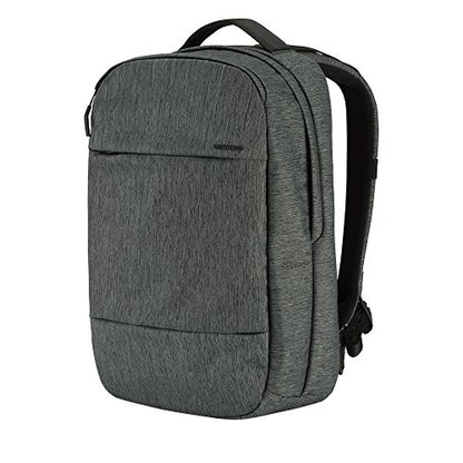 Incase Compact City Backpack – 18L Everyday Travel Tech Backpack and Laptop Bag for Work or School – Three Pockets, 16” Padded Laptop Sleeve, Quick Access Pocket – Heather Black - color: Heather Black
