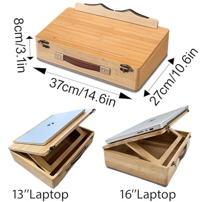 Lap Desk for Laptop with Cushion,JZDF Book Stand for Reading with Storage,Laptop Lap Desk for Couch,Cookbook Stand,Laptop Lap Pad,Convertible Laptop Stand & Reading Holder