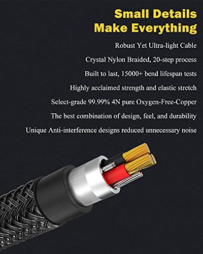 Headphone Mic Splitter, 3.3FT TRRS Headset Splitter with Separate Headphone and Mic Jack, 3.5mm Combo Audio Adapter for Dual-Plug Headset Compatible to Xbox One, Smartphone, Pc, PS4 - size: 3.2FT
