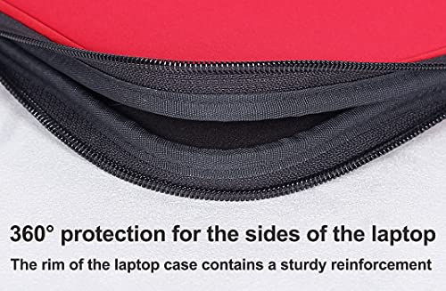 Laptop Sleeve 15.6 Inch Foldable Slim Case Lightweight Bag Notebook Computer Carrying Flip Cover (Red) - color: Red, size: 15.6 Inch