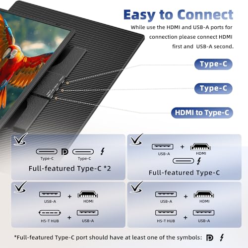 Laptop Screen Extender 2.5K - Updated 16" Triple Portable Monitor 2560x1600P QHD 100% sRGB IPS, Plug & Play, Rotation Detachable Screen Compatible with Mac Wins Dex Chrome Fits 13"-17" Laptops - size: 16"