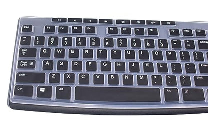 Ultra Thin Desktop PC Silicone Keyboard Cover Skin Protector Compatible for Logitech MK295 MK275 MK270 Wireless Keyboard, Logitech K200 K260 K270 MK200 MK260 Keyboard - Black - color: Black