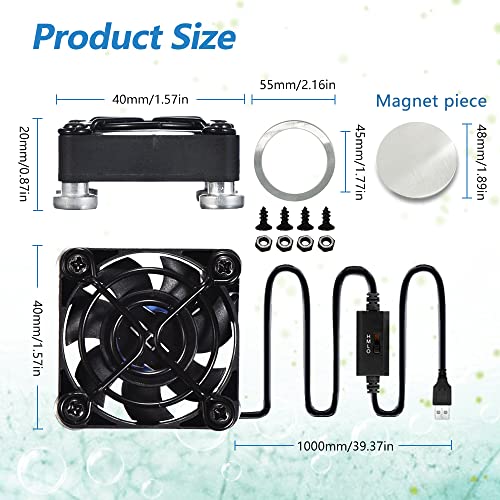 40mm USB Fan USB Ventilator 5V Cooling Fan Compatible for phone flat VR Gear, Aquarium, Roku, Router, Raspberry Pi, Cosplay, Helmet Receiver DVR Playstation Xbox Computer Cabinet Cooling - style: USB 40MM Single Fan