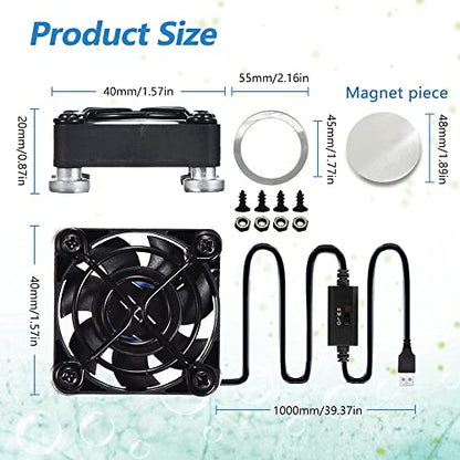 40mm USB Fan USB Ventilator 5V Cooling Fan Compatible for phone flat VR Gear, Aquarium, Roku, Router, Raspberry Pi, Cosplay, Helmet Receiver DVR Playstation Xbox Computer Cabinet Cooling - style: USB 40MM Single Fan