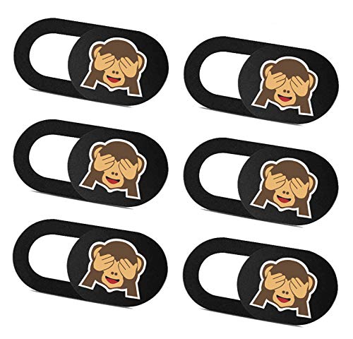 SIREG Webcam Cover Slide Ultra Thin - Cute Monkey Web Camera Cover fits Laptop,Tablet, Computer, Smartphone,Protect Your Privacy and Security,Strong Adhesive
