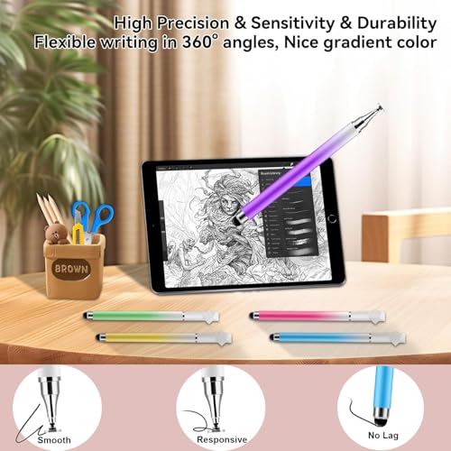 5Pcs Stylus Pen for Touchscreen,iPad,iPhone,3 in 1 Stylus Pen | High Precision & Sensitivity, Perfect for Touch Screens, iPhone/ipad/Samsung/Google/Microsoft/Android Tablets - size: 5 Packs