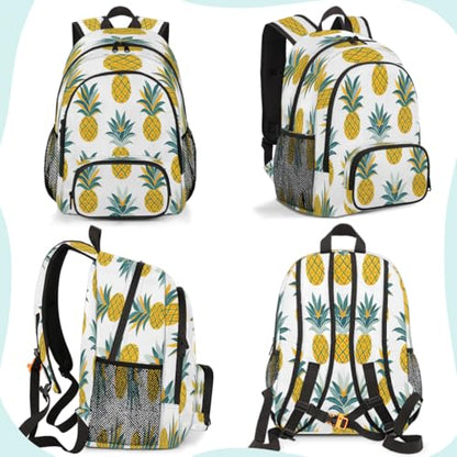 Tropical Pineapple Laptop Backpack for Women Men, 18.3 Inch Travel Work Backpacks, Hawaiian Pineapple Waterproof Computer Casual Daypack Nurse Teacher Bags - color: Multicolor 4