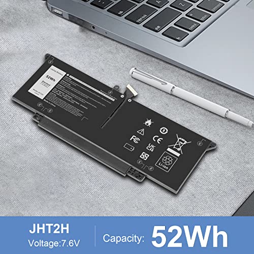 JHT2H Laptop Battery for Dell Latitude 7310 7410 Latitude 7410 Chromebook Enterprise Series P33S P34 S4V5X2 YY3GJ 2561J Y7HR3 35J09 HRGYV 0HRG WY9MP XMV7T 09YYF 7CXN6 T3JWC K36KR X825P XMT81 XMV7T - size: 10.43*3.9*0.24inch