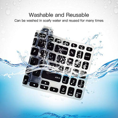 ImComor Keyboard Cover For Asus VivoBook F512DA F512FA F512JA X512FA X512DA X515JA S512 S530UA S530FA 15.6 Inch Laptop Accessories, Black