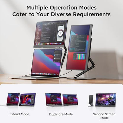 Dopesplay Portable Monitor, 15.6" FHD 1080P IPS Travel Monitor for Laptop, Foldable Magnetic Stand & Carry Case Included, USB-C Screen Extender for Laptop Mac PC Phone Xbox PS4/5 Switch