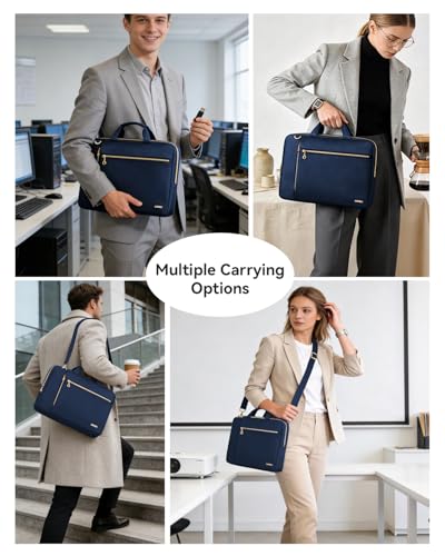 Laptop Bag Case for Women Men Messenger Briefcase Bag, 15.6 16 Inch | Compatible with MacBook Pro M5/HP OmniBook Omen Envy/Dell Pro Inspiron/Lenovo Yoga IdealPad, Carrying Computer Bag, Blue - color: Blue, size: 15.6 inch