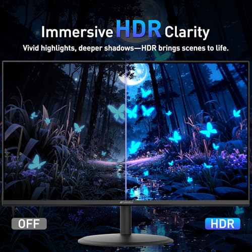 SANSUI 22 Inch 120Hz Monitor, FHD Computer Monitor 4000:1 Contrast Ratio with Adaptive Sync, HDR 100% sRGB, HDMI x 2, VESA Mount, Eye Care for Home/Office (ES-22X3AH, One HDMI Cable Included). - size: 22