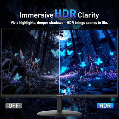 SANSUI 22 Inch 120Hz Monitor, FHD Computer Monitor 4000:1 Contrast Ratio with Adaptive Sync, HDR 100% sRGB, HDMI x 2, VESA Mount, Eye Care for Home/Office (ES-22X3AH, One HDMI Cable Included). - size: 22