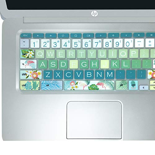 Silicon Keyboard Cover Skin for HP Chromebook 11 X360, 14-ca, 14-ak, 14-X Series - Flamingo - color: Flamingo