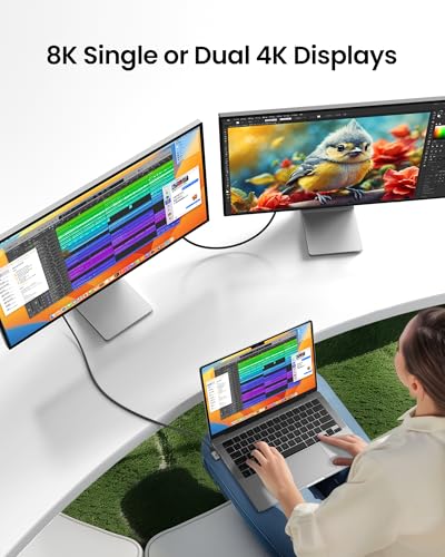 Silkland Right Angle USB 4 Cable 40Gbps for Thunderbolt 4/3, 240W, 3.3FT | 8K@60Hz, Data Transfer, for MacBook Pro/Air, iPhone 17/16 Pro, iPad, Mac mini, SSD, Dock, Hubs - size: 3.3 Feet