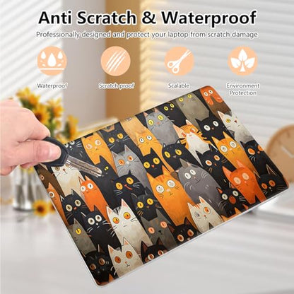 Laptop Skin Sticker Decal 15.6 Inch,12 13 13.3 14 15 15.6 in Laptop Netbook Skins for Notebook,Art Decal Removable Waterproof Scratch Resistant,Universal Vinyl Cover,Cute Cartoon Cat - color: Cute Cartoon Cat
