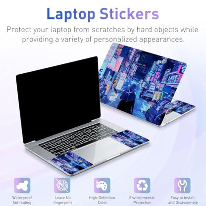 12.1 13 13.3 14 15.4 15.6 Inch Laptop Skin Decal, Laptop Skins Stickers Decals for Notebook PC, Universal Reusable Vinyl Laptop Cover Sticker, Waterproof Art Decal Protector I Neon Sign Street - color: Neon Sign Street