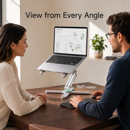 Model-X 3.0 Laptop Stand, Ladjustable Laptop Stand Desk, Ergonomic Laptop Stand Desk，360 Rotating Laptop Riser