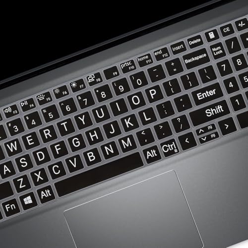 Large Print Keyboard Cover for Dell 15 Laptop DC15250 DC15255, Dell 16 DC16250 DC16251 & 16 Plus/16 Plus 2-in-1 DB06250 DB16250 DB16255 & Dell Pro 15 Essential PV15250 PV15255-Black - color: （Black）Large Print