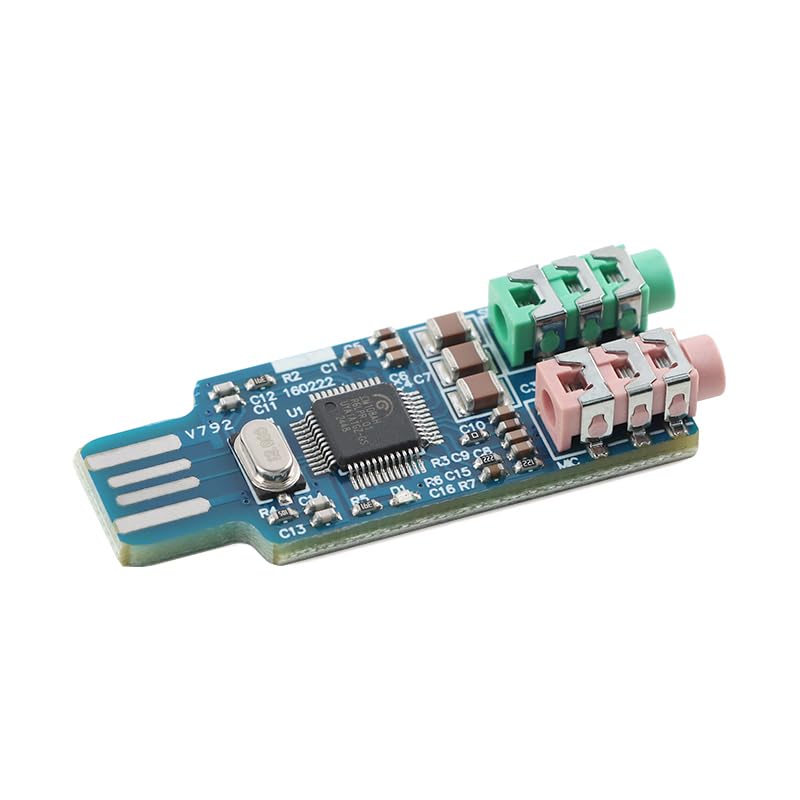 CM108 Drive-Free USB Sound Card for PC Laptop External Audio Adapter No Driver Required - color: CM108