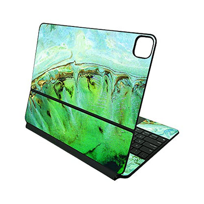 MightySkins Skin Compatible with Apple Magic Keyboard for iPad Pro 12.9" (3rd-6th Generation) - Green Shell | Protective, Durable, and Unique Vinyl Decal wrap Cover | Easy to Apply | Made in The USA - color: Green Shell
