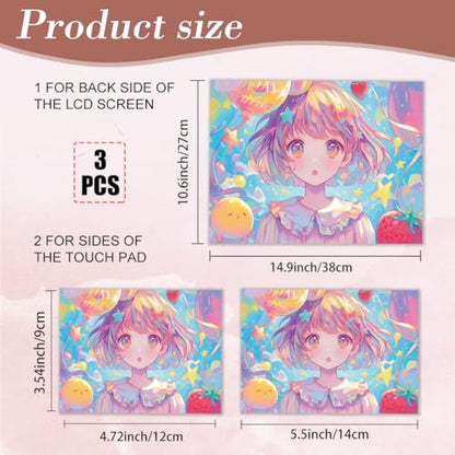 PLIGREAT Kawaii Girl Laptop Skin Sticker Decals Fits 12" 13" 13.3" 14" 15 inch Laptop Cute Universal Removable Vinyl Notebook Cartoon Art Protector Netbook PC Cover Decal - color: Kawaii Girl