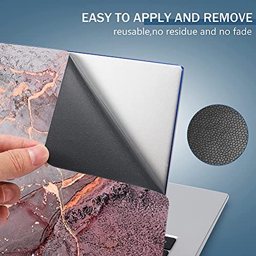 Laptop Skin Sticker Decal,13.3" 14" 15" 15.4" 15.6 inch Laptop Universal Vinyl Skin Sticker Cover,Dustproof Waterproof Reusable Art Decal Protector with Free 2 Wrist Pads (Marble 3) - color: Marble 3