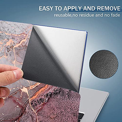 Laptop Skin Sticker Decal,13.3" 14" 15" 15.4" 15.6 inch Laptop Universal Vinyl Skin Sticker Cover,Dustproof Waterproof Reusable Art Decal Protector with Free 2 Wrist Pads (Marble 3) - color: Marble 3