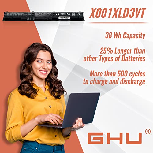 GHU RI04 RI04XL RI06XL Battery 38Wh 14.8V for HP ProBook 450 455 470 G3, Compatible with 805294-001
