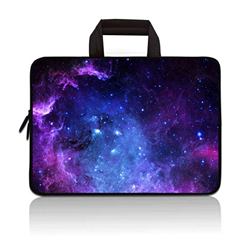 14 15 15.4 15.6 inch Laptop Handle Bag Computer Protect Case Pouch Holder Notebook Sleeve Neoprene Cover Soft Carrying Travel Case for Dell Lenovo Toshiba HP Chromebook ASUS Acer(Blue Galaxy) - color: Blue Galaxy