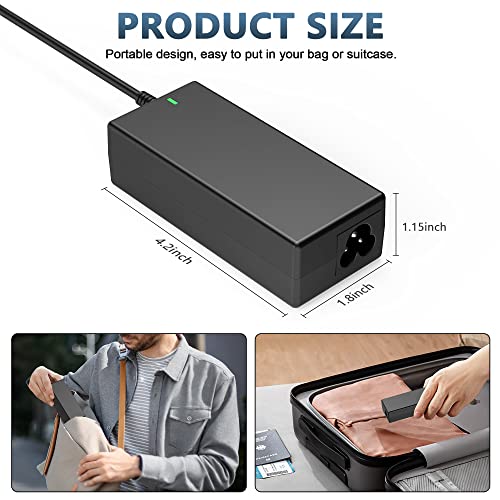 65W 45W AC Adapter Charger for Dell Laptop Charger, inspiron 11 13 14 15 17 3000 5000 7000 Series 15 3558 5559 5558 5755 5568 5565 7560 laptops Round Connects Chargers 4.5mm Tip - color: black1