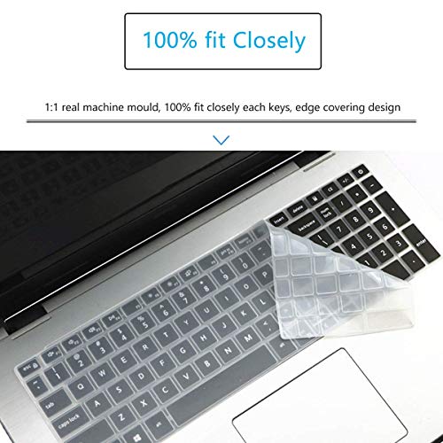 Keyboard Cover for Dell Gaming G15 5510 5515 5520 5521 5525 5530 5535, Inspiron 15 17 7706 7790 7791 7500 7501 7506 7590 7591 3501 3505 3502 5501 5502 5505 5508 5509 5584 5593 5593 5598, Vostro 15 - color: Clean
