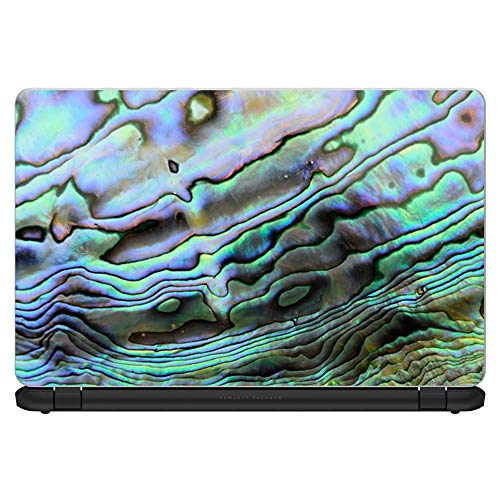 Custom Fit Made to Order Laptop Notebook Skin Vinyl Sticker Cover Decal Fits 13.3" 14" 15.6" 16" HP Lenovo Apple Mac Dell Compaq Acer|Abalone Sea Shell Teal Green - color: Style 1