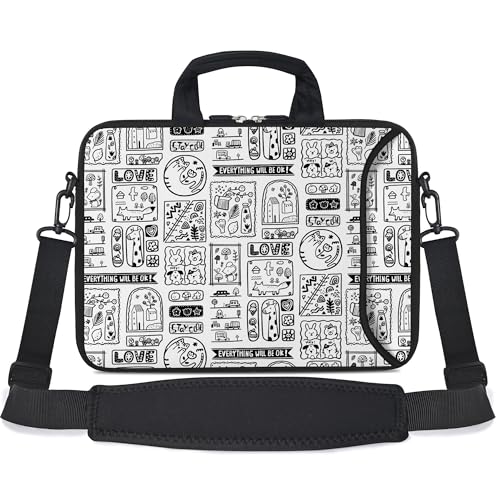Messenger Bag Carrying Case Sleeve with Handle Accessory Pocket Fits Laptops/Notebook/ebooks/Kids tablet/ipad (11-13.3 inch, Animal Cartoon) - color: Animal Cartoon, size: 11-13.3 inch