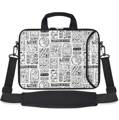 Messenger Bag Carrying Case Sleeve with Handle Accessory Pocket Fits Laptops/Notebook/ebooks/Kids tablet/ipad (11-13.3 inch, Animal Cartoon) - color: Animal Cartoon, size: 11-13.3 inch