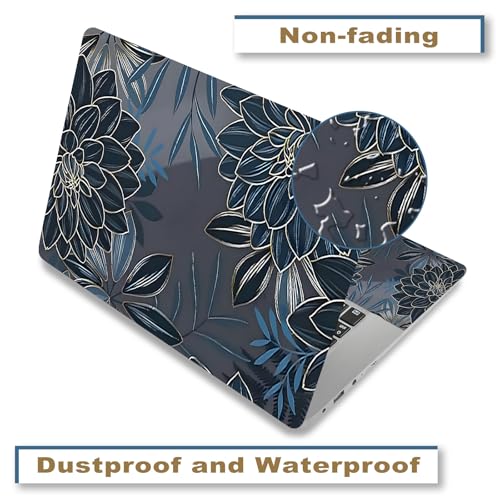Laptop Decal Sticker Skin Cover 12" 13.1" 13.3" 14" 15" 15.4" 15.6" Netbook | Laptop Vinyl Art Skin Sticker Cover Notebook PC Protector ( 2 Wrist Pad Included), Removable Reusable, Dahlia Flowers - color: Dahlia Flowers