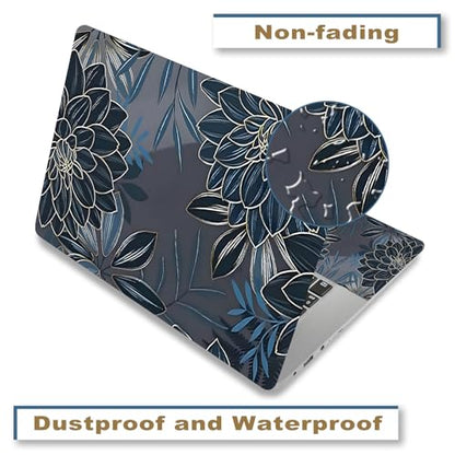 Laptop Decal Sticker Skin Cover 12" 13.1" 13.3" 14" 15" 15.4" 15.6" Netbook | Laptop Vinyl Art Skin Sticker Cover Notebook PC Protector ( 2 Wrist Pad Included), Removable Reusable, Dahlia Flowers - color: Dahlia Flowers