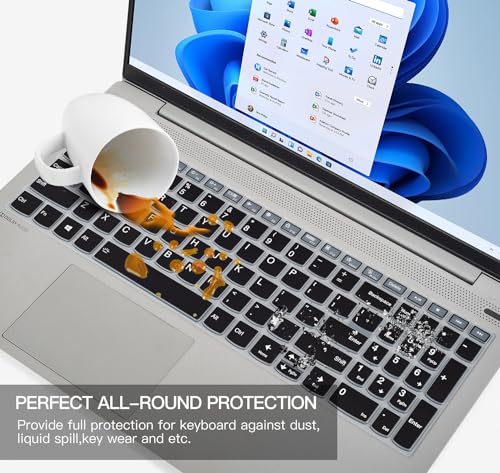 Keyboard Cover for 2026-2023 Lenovo IdeaPad 1 / IdeaPad 1i 15IJL7 15IAU7 15IGL7 15ADA07 15.6", IdeaPad Slim 5 5i/Slim 3 3i 15.6" 16", Lenovo V15 G5 G4 G3 Gen 2 15.6", Ideapad 3 3i 15.6" Laptop -Black - color: Black