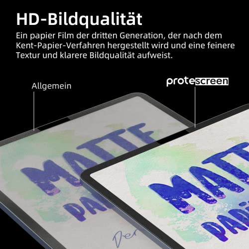 Pack of 3 Paper Film for iPad Pro 12.9 Inch (2022 M2/2021/2020/2018), Matte Paper Film Screen Protector for Writing Drawing Sketching - size: 12.9 inch ipad