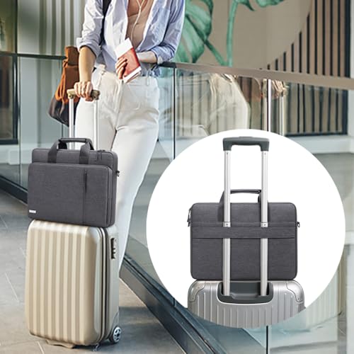 TECOOL 15.6 16 Inch Laptop Bag, 360 Protective Case Sleeve Messenger Bag | Waterproof Computer Briefcase with Shoulder Strap for 15.6 16 Inch Laptop Notebook Chromebook, MacBook Pro 16,Dark Grey - color: Dark Grey, size: 15.6-16 Inch