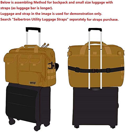 Seibertron Pro-Multifunction Shoulder Messenger Bag Fit for 14.1" or 17.3" Laptop - color: Fit 14.1" Laptop Black