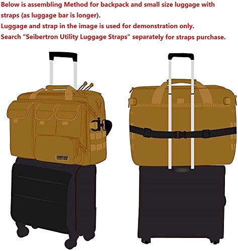 Seibertron Pro-Multifunction Shoulder Messenger Bag Fit for 14.1" or 17.3" Laptop - color: Fit 17.3" Laptop Khaki