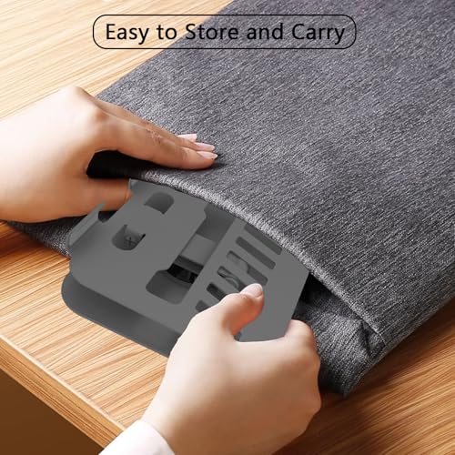 Large Metal Tablet Stand 360° Rotation for 4-16” Tablet, Grey | Suitable for All iPad Models, Stability Base, Fully Folded, Easy to Store and Carry, Wide Footrest, Heat Dissipation Design - color: Grey
