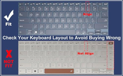 MUBUY Keyboard Cover Skin for ASUS Zenbook 14 OLED UX3405 & ZenBook Flip 14 UP3404，ZenBook 14X UX3404，ZenBook Pro UX6404, ZenBook UM3406 14 inch Laptop US Keyboard Cover-TPU - color: TPU
